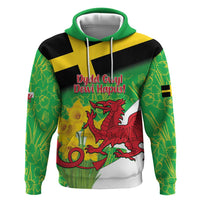 Wales Saint David's Day Hoodie Welsh Dragon Dydd Gwyl Dewi Hapus!