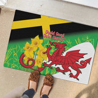 Wales Saint David's Day Rubber Doormat Welsh Dragon Dydd Gwyl Dewi Hapus!