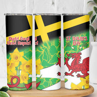 Wales Saint David's Day Skinny Tumbler Welsh Dragon Dydd Gwyl Dewi Hapus!