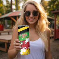 Wales Saint David's Day Skinny Tumbler Welsh Dragon Dydd Gwyl Dewi Hapus!