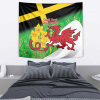 Wales Saint David's Day Tapestry Welsh Dragon Dydd Gwyl Dewi Hapus!