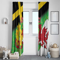 Wales Saint David's Day Window Curtain Welsh Dragon Dydd Gwyl Dewi Hapus!