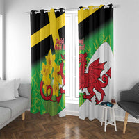 Wales Saint David's Day Window Curtain Welsh Dragon Dydd Gwyl Dewi Hapus!