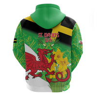 Wales Saint David's Day Zip Hoodie Welsh Dragon Dydd Gwyl Dewi Hapus!