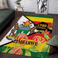Zimbabwe Independence Day Area Rug Happy 45 Years Of Independence