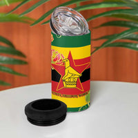 Zimbabwe Independence Day 4 in 1 Can Cooler Tumbler Happy 45 Years Of Independence