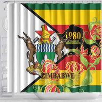 Zimbabwe Independence Day Shower Curtain Happy 45 Years Of Independence