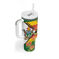 Zimbabwe Independence Day Tumbler With Handle Happy 45 Years Of Independence