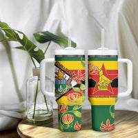 Zimbabwe Independence Day Tumbler With Handle Happy 45 Years Of Independence