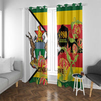 Zimbabwe Independence Day Window Curtain Happy 45 Years Of Independence