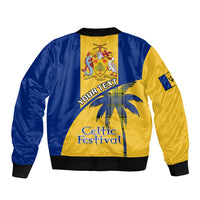 Personalised Barbados 2023 Sleeve Zip Bomber Jacket Celtic Festival Special Version - Wonder Print Shop