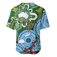 Australia And Fiji Baseball Jersey Aboriginal Mix Fijian Tapa Unique Style - Wonder Print Shop