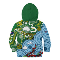 Australia And Fiji Kid Hoodie Aboriginal Mix Fijian Tapa Unique Style - Wonder Print Shop