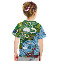 Australia And Fiji Kid T Shirt Aboriginal Mix Fijian Tapa Unique Style - Wonder Print Shop