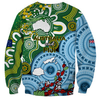 Australia And Fiji Sweatshirt Aboriginal Mix Fijian Tapa Unique Style - Wonder Print Shop