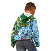 Personalised Australia And Fiji Kid Hoodie Aboriginal Mix Fijian Tapa Unique Style - Wonder Print Shop