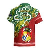 Australia And Tonga Hawaiian Shirt Aboriginal Mix Tongan Ngatu Unique Style - Wonder Print Shop