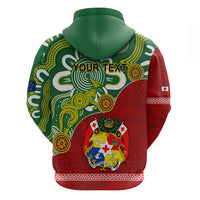 Custom Australia And Tonga Hoodie Aboriginal Mix Tongan Ngatu Unique Style - Wonder Print Shop