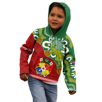 Personalised Australia And Tonga Kid Hoodie Aboriginal Mix Tongan Ngatu Unique Style - Wonder Print Shop