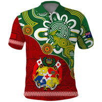 Custom Australia And Tonga Polo Shirt Aboriginal Mix Tongan Ngatu Unique Style - Wonder Print Shop