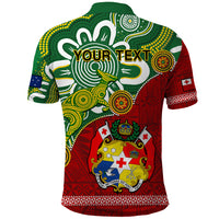 Custom Australia And Tonga Polo Shirt Aboriginal Mix Tongan Ngatu Unique Style - Wonder Print Shop