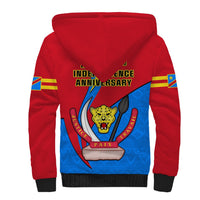 30 June Democratic Republic of the Congo Independence Day Sherpa Hoodie Happy 63rd Anniversary - Wonder Print Shop