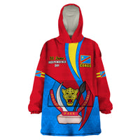 30 June Democratic Republic of the Congo Independence Day Wearable Blanket Hoodie Happy 63rd Anniversary - Wonder Print Shop