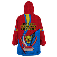 30 June Democratic Republic of the Congo Independence Day Wearable Blanket Hoodie Happy 63rd Anniversary - Wonder Print Shop
