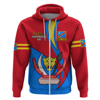 Personalised 30 June Democratic Republic of the Congo Independence Day Hoodie Happy 63rd Anniversary - Wonder Print Shop