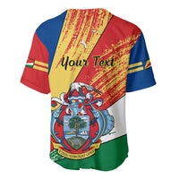 Personalised 29 June Seychelles Independence Day Baseball Jersey Flag Style - Wonder Print Shop