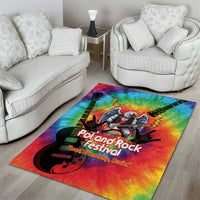 Rock Festival Poland Area Rug Polska Eagle Mascot Tie Dye Vibes - Wonder Print Shop