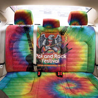 Rock Festival Poland Back Car Seat Cover Polska Eagle Mascot Tie Dye Vibes - Wonder Print Shop