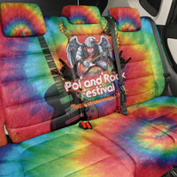 Rock Festival Poland Back Car Seat Cover Polska Eagle Mascot Tie Dye Vibes - Wonder Print Shop