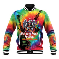 Rock Festival Poland Baseball Jacket Polska Eagle Mascot Tie Dye Vibes - Wonder Print Shop