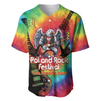 Rock Festival Poland Baseball Jersey Polska Eagle Mascot Tie Dye Vibes - Wonder Print Shop