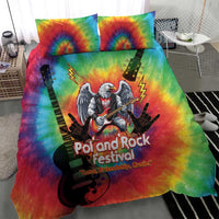 Rock Festival Poland Bedding Set Polska Eagle Mascot Tie Dye Vibes - Wonder Print Shop