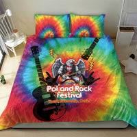 Rock Festival Poland Bedding Set Polska Eagle Mascot Tie Dye Vibes - Wonder Print Shop