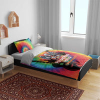 Rock Festival Poland Bedding Set Polska Eagle Mascot Tie Dye Vibes - Wonder Print Shop