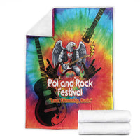 Rock Festival Poland Blanket Polska Eagle Mascot Tie Dye Vibes - Wonder Print Shop