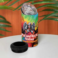 Rock Festival Poland 4 in 1 Can Cooler Tumbler Polska Eagle Mascot Tie Dye Vibes - Wonder Print Shop