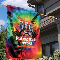 Rock Festival Poland Garden Flag Polska Eagle Mascot Tie Dye Vibes - Wonder Print Shop