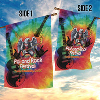 Rock Festival Poland Garden Flag Polska Eagle Mascot Tie Dye Vibes - Wonder Print Shop