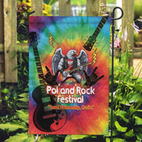Rock Festival Poland Garden Flag Polska Eagle Mascot Tie Dye Vibes - Wonder Print Shop