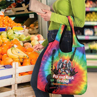 Rock Festival Poland Grocery Bag Polska Eagle Mascot Tie Dye Vibes - Wonder Print Shop