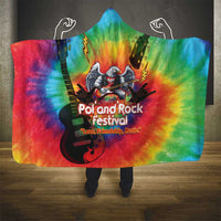 Rock Festival Poland Hooded Blanket Polska Eagle Mascot Tie Dye Vibes - Wonder Print Shop