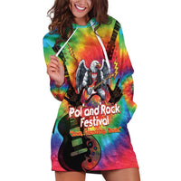 Rock Festival Poland Hoodie Dress Polska Eagle Mascot Tie Dye Vibes - Wonder Print Shop