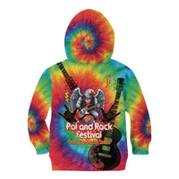 Rock Festival Poland Kid Hoodie Polska Eagle Mascot Tie Dye Vibes - Wonder Print Shop