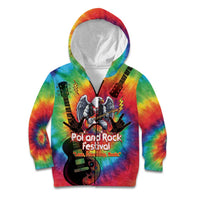 Rock Festival Poland Kid Hoodie Polska Eagle Mascot Tie Dye Vibes - Wonder Print Shop