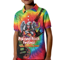 Rock Festival Poland Kid Polo Shirt Polska Eagle Mascot Tie Dye Vibes - Wonder Print Shop