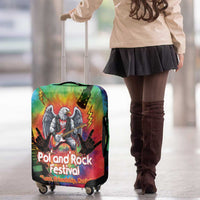 Rock Festival Poland Luggage Cover Polska Eagle Mascot Tie Dye Vibes - Wonder Print Shop